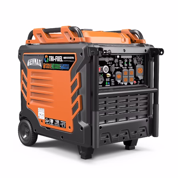 GENMAX GM10500iETC Tri Fuel Inverter Generator 10500 Starting Watts 8500 Running Watts Electric Remote Start Gas Propane Natural Gas