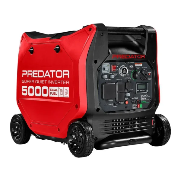 PREDATOR 5000W Dual Fuel Super Quiet Inverter Generator Remote Start