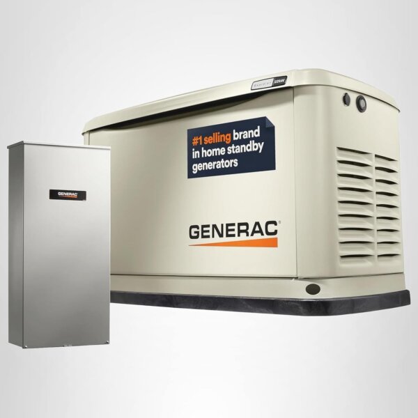 Generac Guardian 22kW Home Standby Generator WiFi 200 Amp Transfer Switch Air Cooled