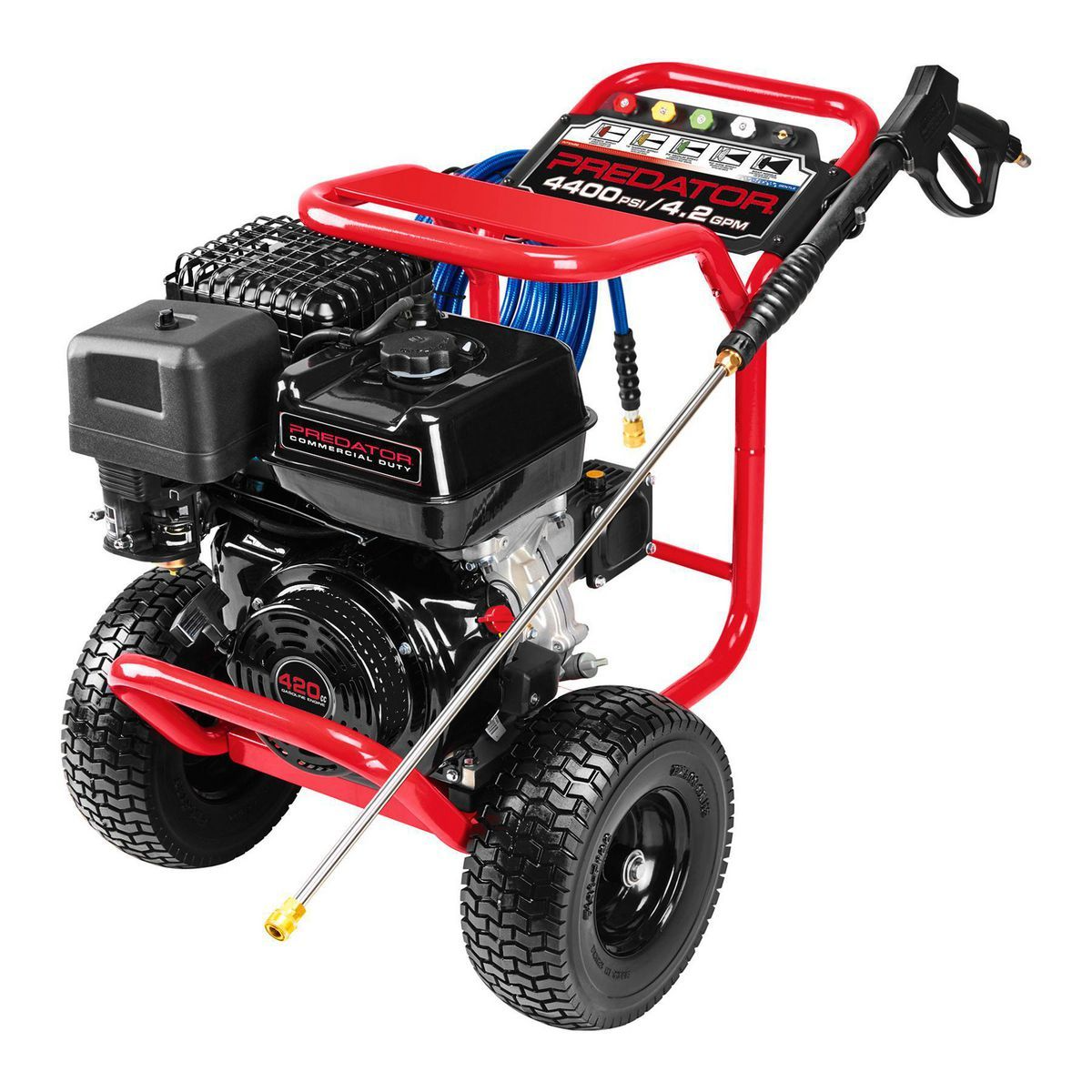 Predator 4400 PSI, 4.2 GPM, 13 HP (420cc) Commercial Duty Pressure Washer EPA Predator 4400 PSI, 4.2 GPM, 13 HP (420cc) Commercial Duty Pressure Washer EPA