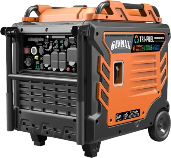 GENMAX GM17000iETC Tri Fuel Inverter Generator 17000 Starting Watts 13500 Running Watts Electric Start Gas Propane Natural Gas