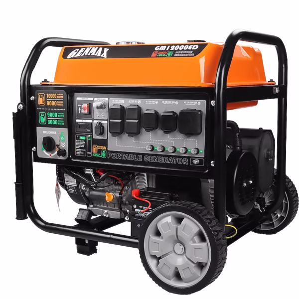 GENMAX GM12000ED Dual Fuel Portable Generator 12000 Starting Watts 9000 Running Watts Electric Start Gas Propane