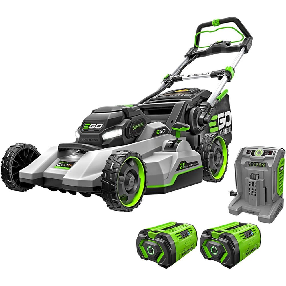 EGO Power+ 21 Inch Select Cut XP Self Propelled Lawn Mower 56V 10Ah Battery Touch Drive Kit