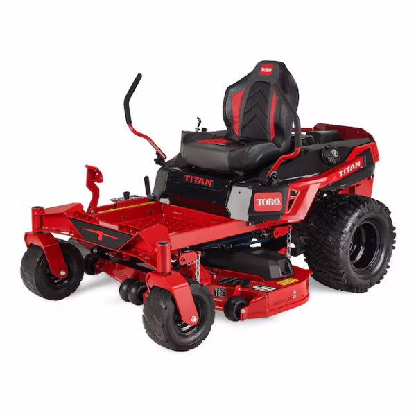 Toro Titan 48 in Zero Turn Riding Lawn Mower 23 HP Kawasaki V-Twin Engine 48 in Fabricated Steel Deck Gas Powered